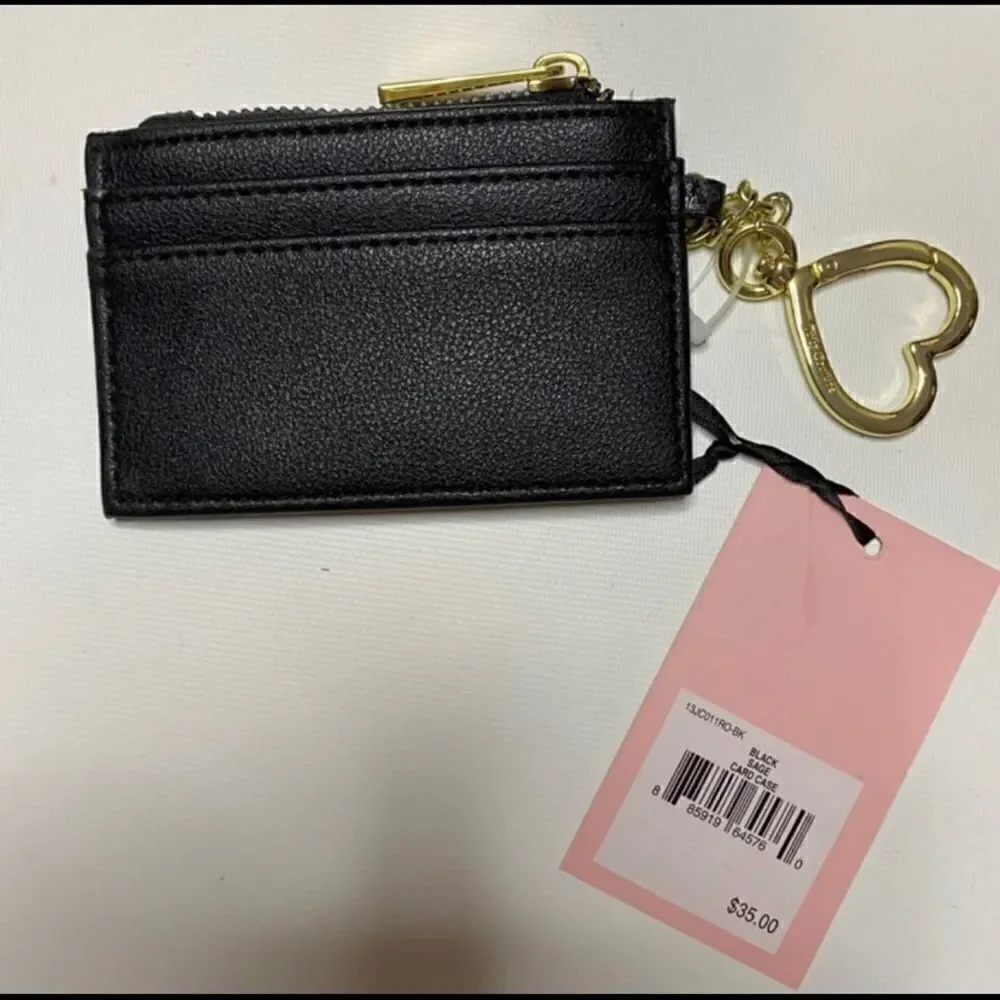 NWT Juicy Couture black sage wallet / card holder‎
